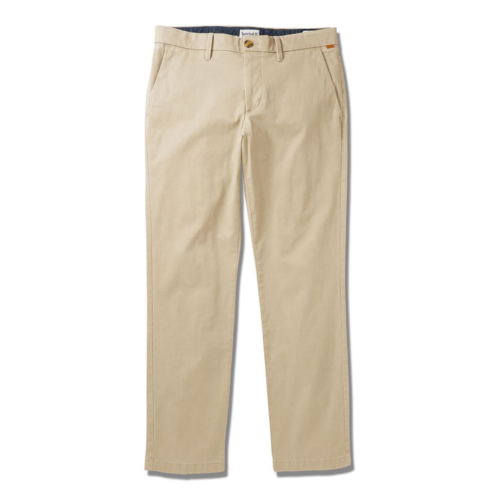 Pantaloni Timberland Barbati Kaki - Squam Lake Stretch Chino - Romania - DBIATM963